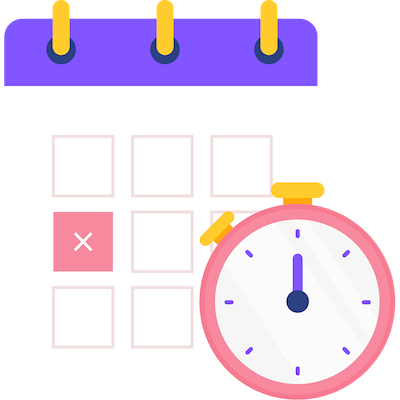calendar and stopwatch